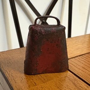 Vintage Red and Black Rustic Bell